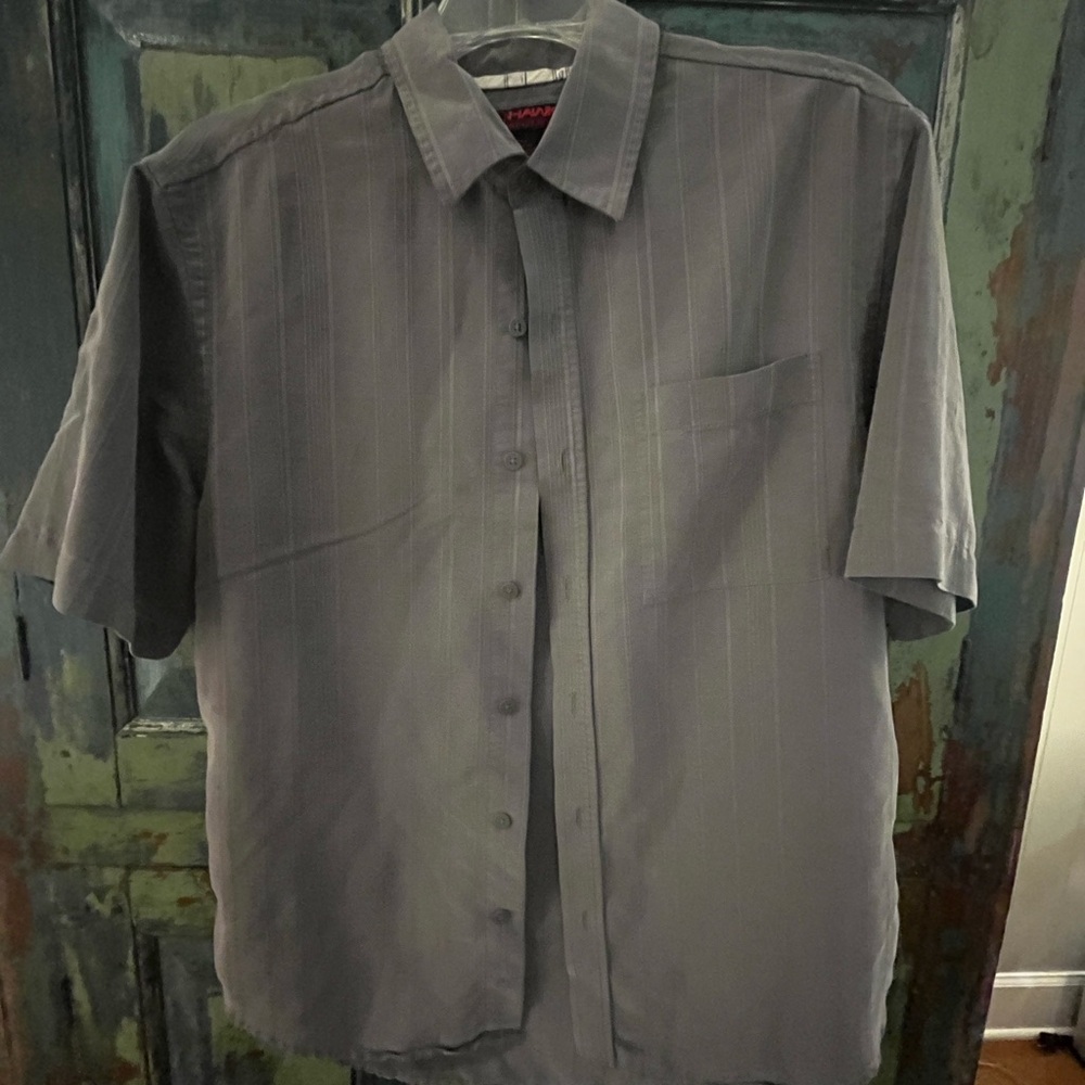 Tony Hawk gray button down collared shirt